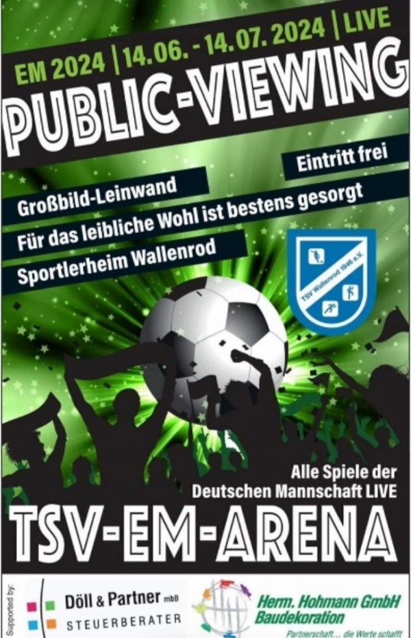 Public Viewing in Wallenrod unterstützt