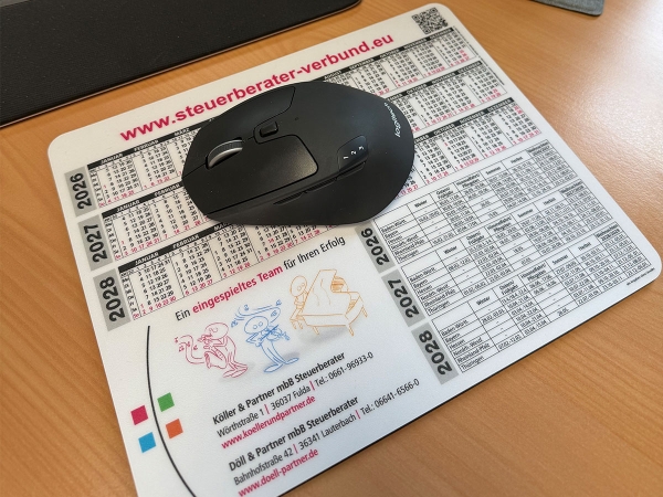 Unser praktisches Mousepad geht in die 6. Auflage