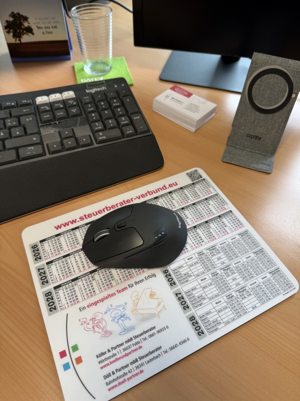 Unser praktisches Mousepad geht in die 6. Auflage